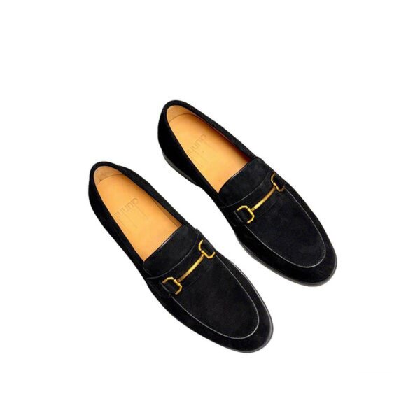 Dunhill Classic Business Leather Shoes Suede Black - Picture 1 of 10